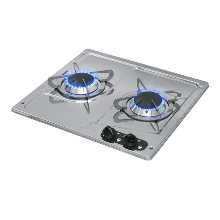 Réchaud à gaz encastrable inox - 2 feux