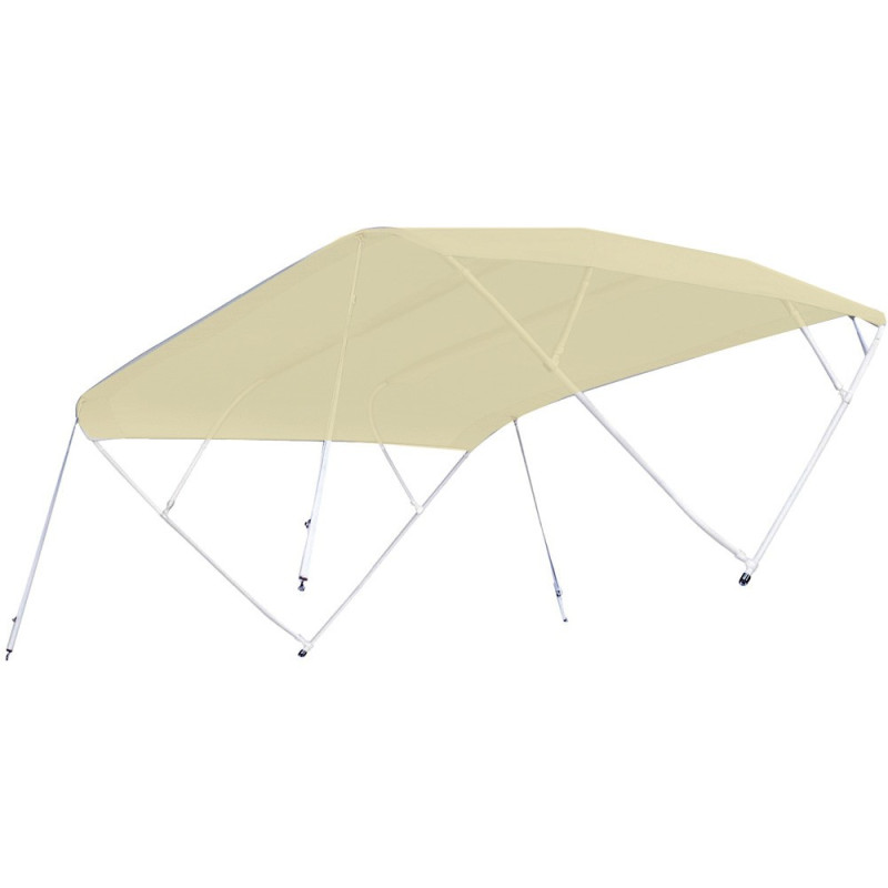 Bimini 3 arceaux Shade Master Fish aluminium - beige - 190 à 210 cm
