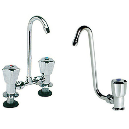 Robinet mélangeur articulé laiton chromé chaud/fro -