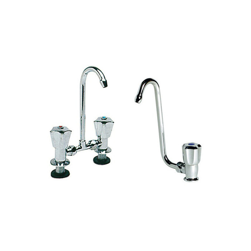 Robinet mélangeur articulé laiton chromé chaud/fro -