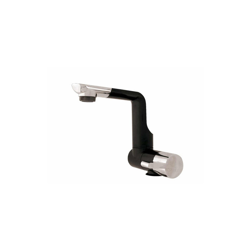 Robinet mitigeur rabattable en plastique chromé - trou d'installation 28mm