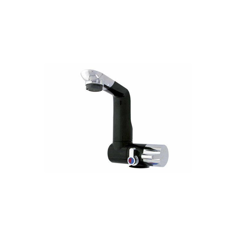 Robinet mitigeur rabattable en plastique chromé - trou d'installation 21mm