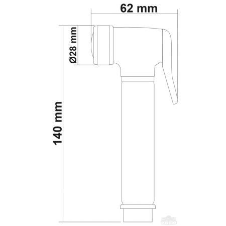 TREM Douchette seule chromée 140 mm