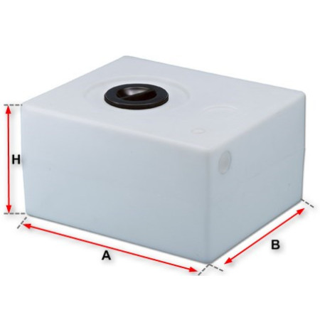 Réservoir d'eau douce - 92 litres - 80 x 58 x H20 cm