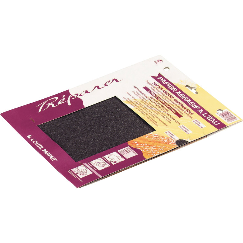 PAPIER ABRASIF EAU 28X23MM GR120 240 400