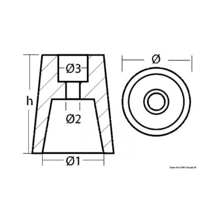 Anode Radice conique - Ø33mm