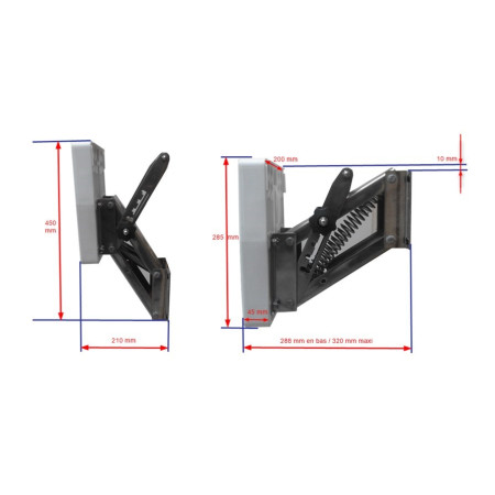 Chaise moteur inox relevable avec poignée - 20 CV - 45 kg
