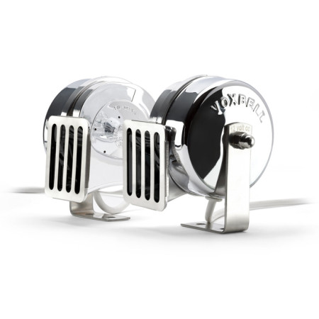 Klaxon - Avertisseur électrique ABS et Inox - 2 cornes