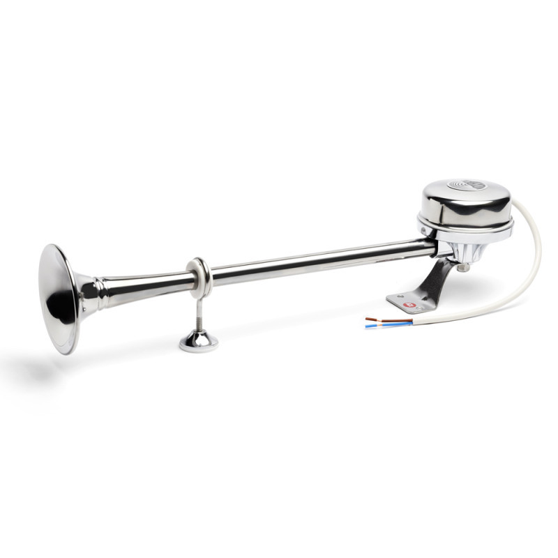 Klaxon - Avertisseur électrique inox - 1 trompe - 370 Hz