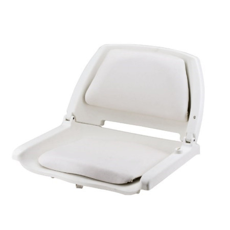 Siège à dossier rabattable avec coussin blanc