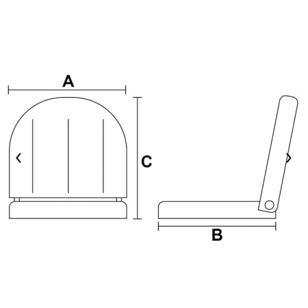Siège à dossier rabattable avec coussin blanc