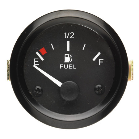Afficheur niveau de carburant 240-33 Ohms - Ecoline - Ø 52 mm - Fond noir - IP65