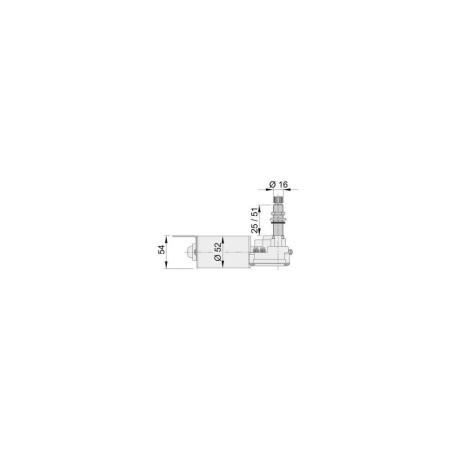 VETUS Moteur 12V essuie-glace électrique arbre court RW