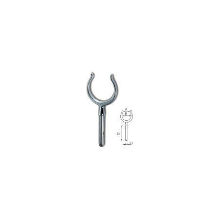 FORESTI Dame de nage laiton chromé Ø52mm tige 75x Ø12mm-VRAC