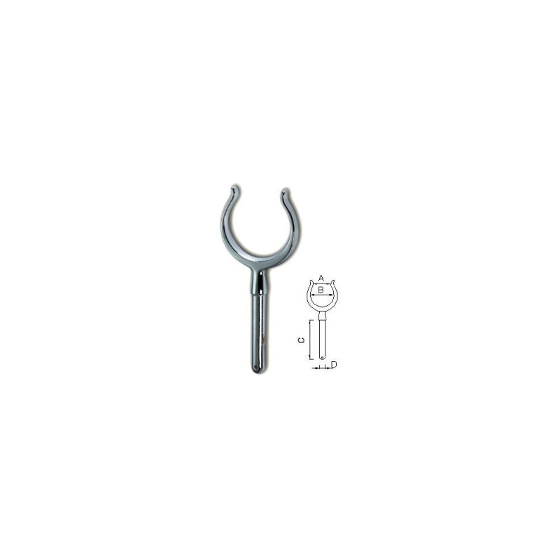 FORESTI Dame de nage laiton chromé Ø52mm tige 75x Ø12mm-VRAC