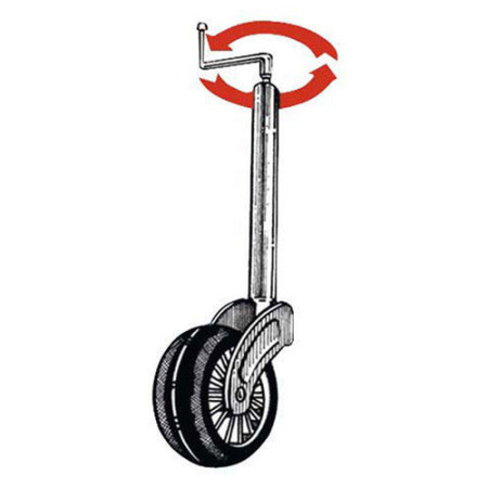 Roue jockey réglable en hauteur 48 mm -