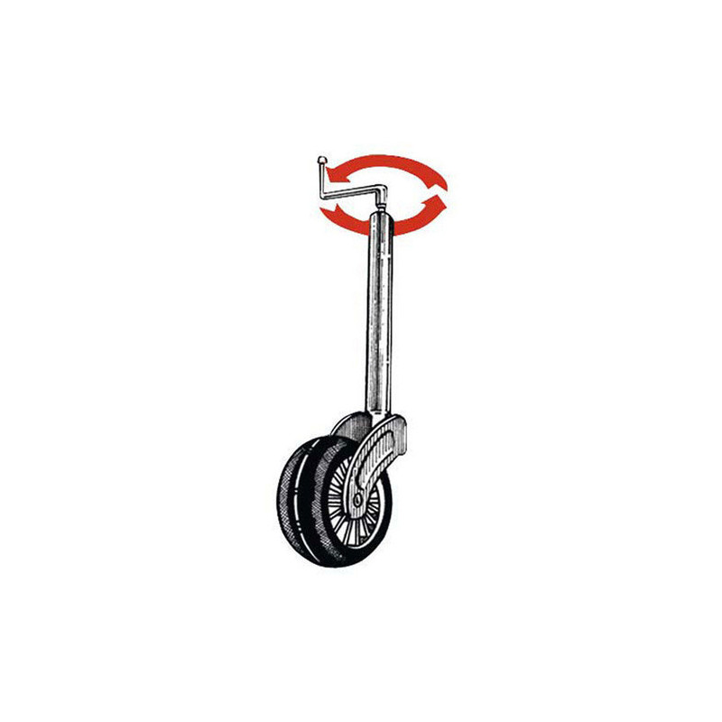 Roue jockey réglable en hauteur 48 mm -