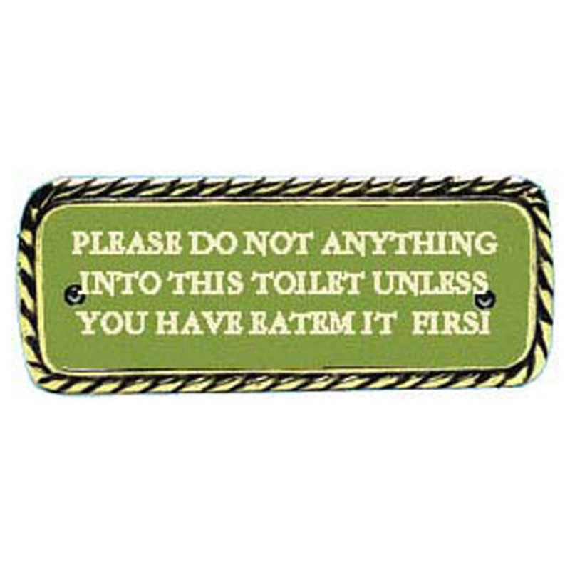 Plaque bronze - Do not anything?