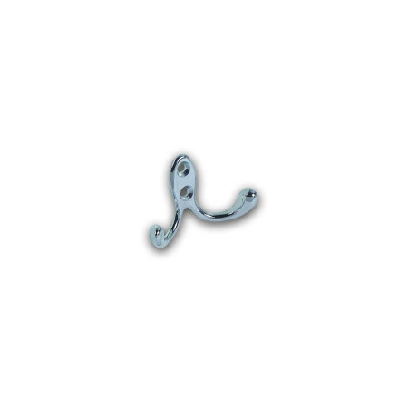 FORESTI Crochet porte manteau double en laiton 40x60mm