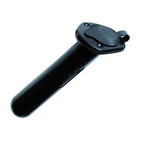 Porte-canne ABS à encastrer - avec bouchon - noir