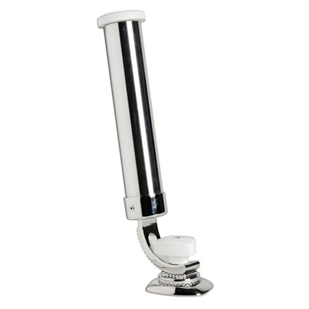 Porte-canne inox sur platine - Ø 46 mm