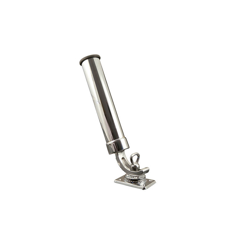 Porte-canne laiton chromé sur platine - canne Ø 33 mm