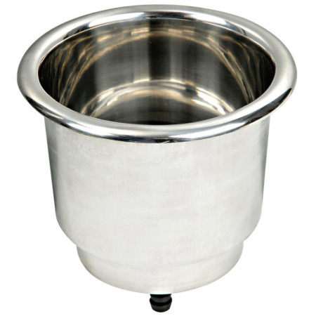 Porte verre inox à encastrer - 89 mm