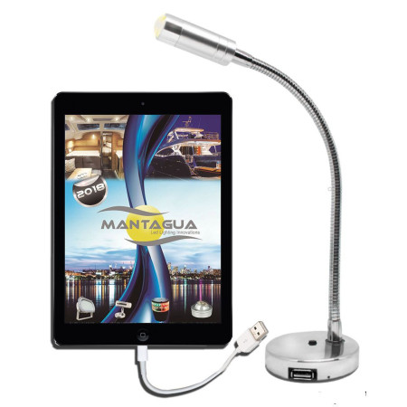 MANTAGUA Liseuse LED YEU avec interrupteur et port USB 74LM