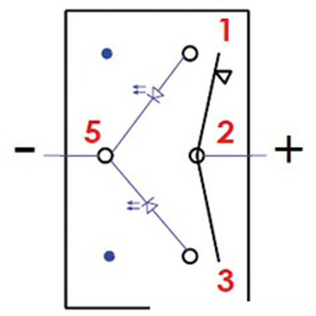 Interrupteur Marina R sans bascule ON-OFF-(ON) -