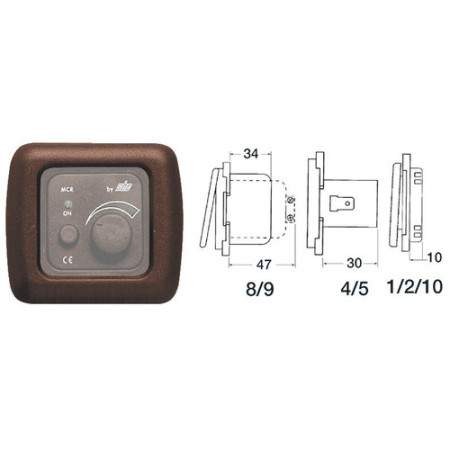 Platine couvre-vis simple marron -