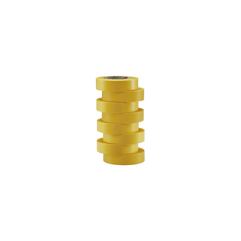 Ruban isolant - jaune - Blister de 8