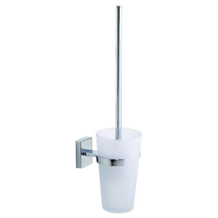 TESA Klaam ensemble mural brosse WC, métal chromé, carré