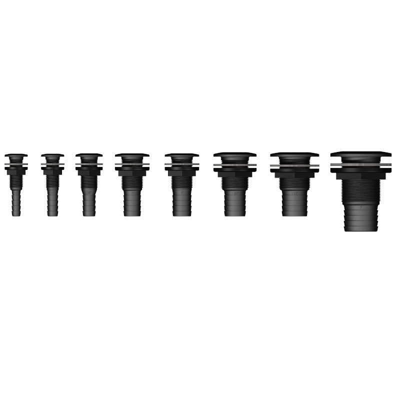 BLACK SKIN FITTING 3/4 WITH CONNECTOR Ø 19 mm.