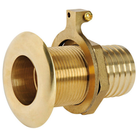 Passe-coque laiton cannelé - 1'' x 30 mm - Ø 55 mm