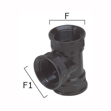 Raccord T thermopolymère - 3/4''-3/4''