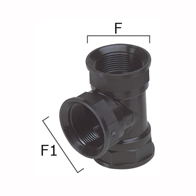 Raccord T thermopolymère - 3/4''-3/4''