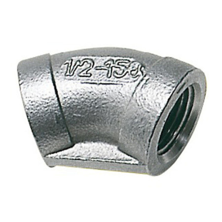 Raccord coudé 45° femelle/femelle 1/2'' -