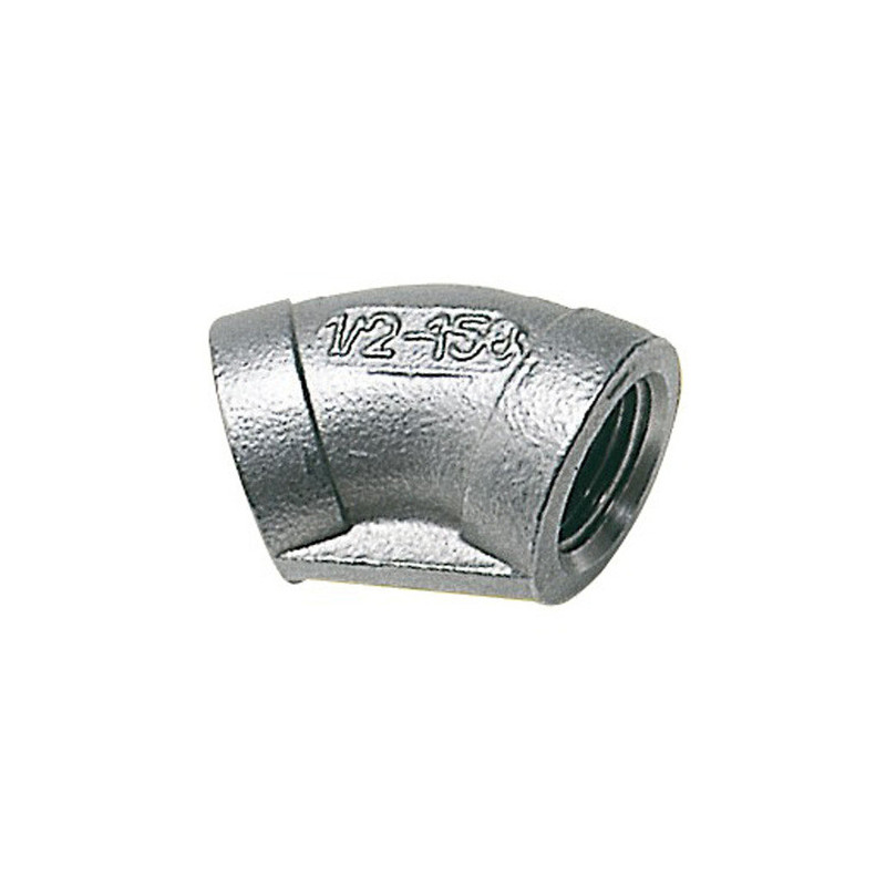 Raccord coudé 45° femelle/femelle 1/2'' -