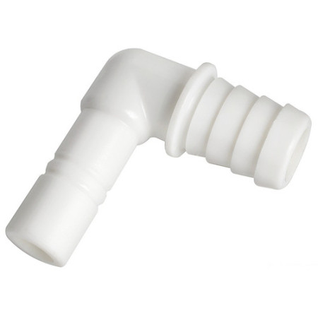 Raccord cylindrique coudé p. tuyau flexible 20 mm -