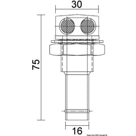 Event droit inox - 16 mm