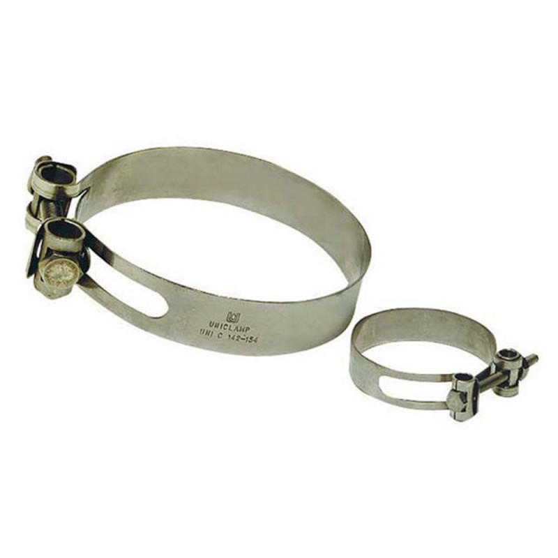 Collier inox heavy duty - 118 à 126 mm