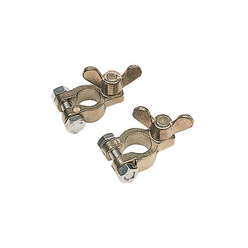 Paire de cosses de batterie en bronze -