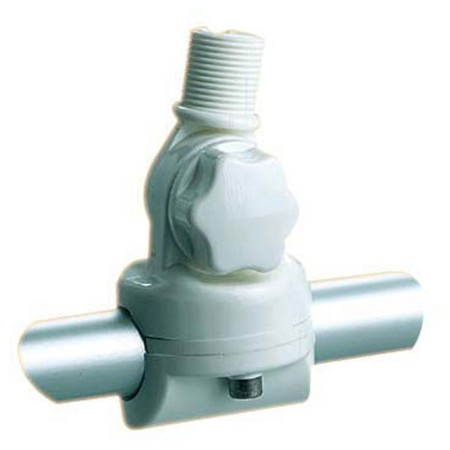 Embase d'antenne VHF - nylon - articulé pour balcon tube
