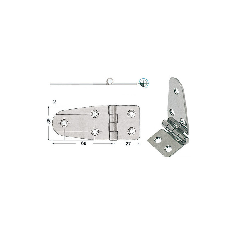 Charnière 95x39 mm -