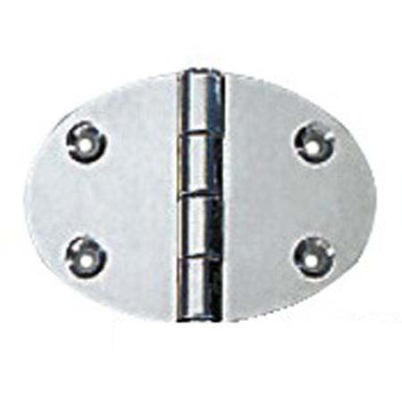 Charnière ovale 48x67 mm avec goujons 2 mm -