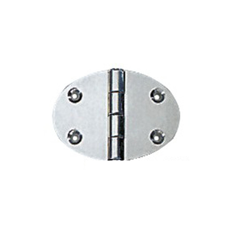 Charnière ovale 48x67 mm avec goujons 2 mm -
