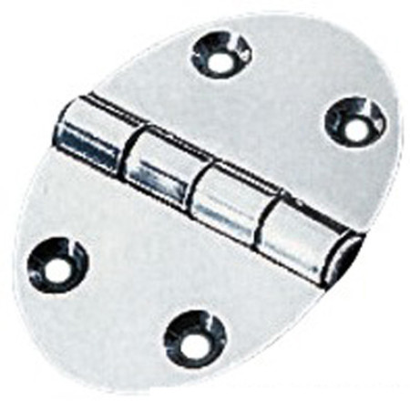Charnière ovale 56x78 mm avec goujons 2 mm -