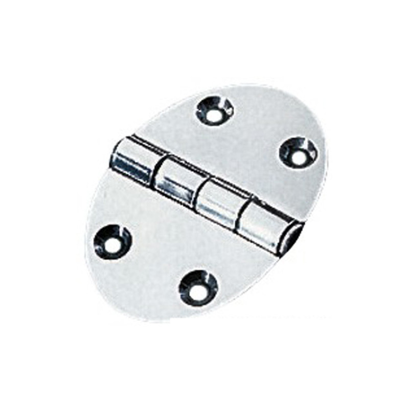 Charnière ovale 56x78 mm avec goujons 2 mm -