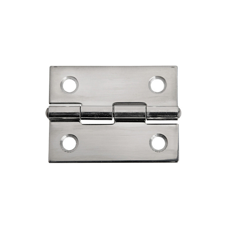 Charnière inox poli miroir 38x51 mm -
