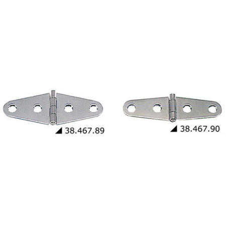 Charnière inox poli miroir 101x38 mm -